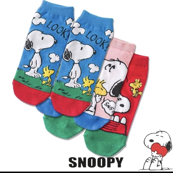 Peanuts Snoopy 5 Pk Socks NEW - Picture 2 of 14